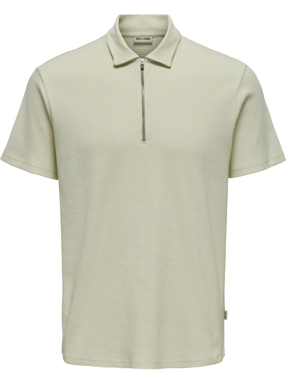 ONLY & SONS ONSCAL REG STRUCT SS HALFZIP POLO 22032821