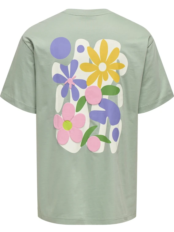 ONLY & SONS ONSFLORA COL PRINT RLX SS TEE 22033752
