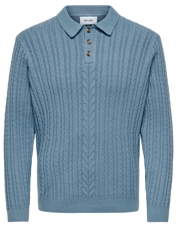 ONLY & SONS ONSFLYNN REG 5 PBT STRUC LS POLO KN 22031532