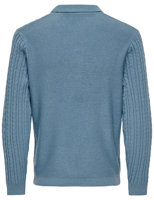 ONLY & SONS ONSFLYNN REG 5 PBT STRUC LS POLO KN 22031532