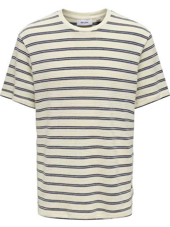 ONLY & SONS ONSIAN REG SS STRIPE STRUCT TEE 22032819
