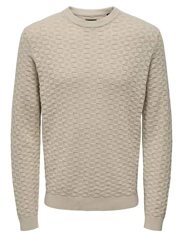 ONLY & SONS ONSKALLE REG 12 STRUC CREW KNIT NOO 22026559