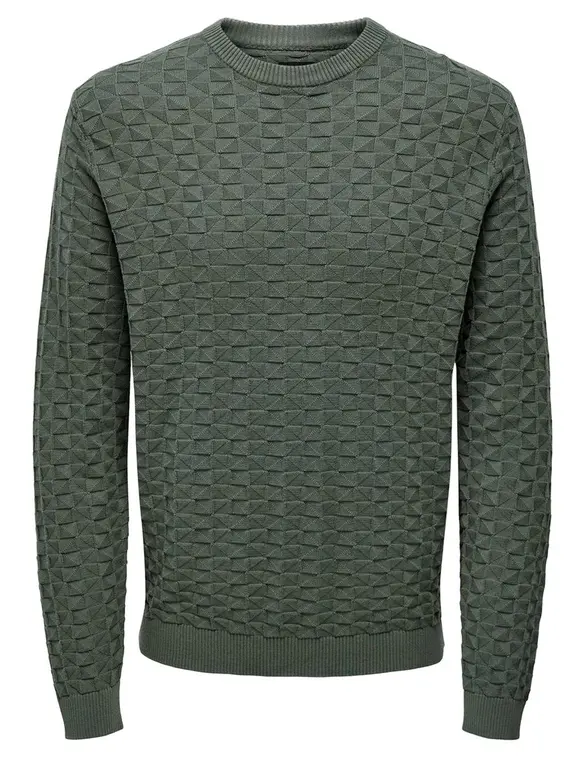 ONLY & SONS ONSKALLE REG 12 STRUC CREW KNIT NOO 22026559