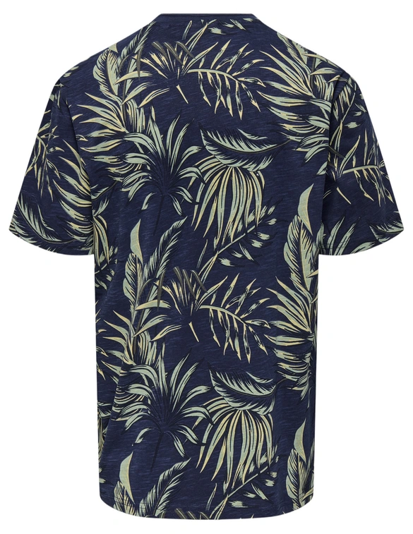 ONLY & SONS ONSKASH REG LEAF AOP SS TEE 22028689