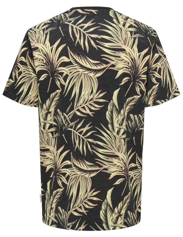 ONLY & SONS ONSKASH REG LEAF AOP SS TEE 22028689