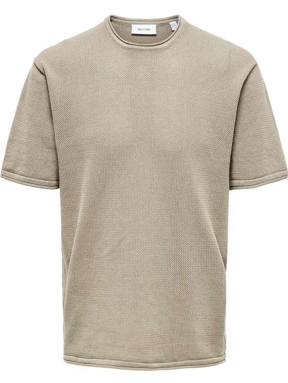 ONLY & SONS ONSKEN RLX SS CROCHET CREW KNIT 22032537