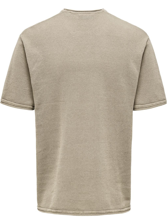 ONLY & SONS ONSKEN RLX SS CROCHET CREW KNIT 22032537