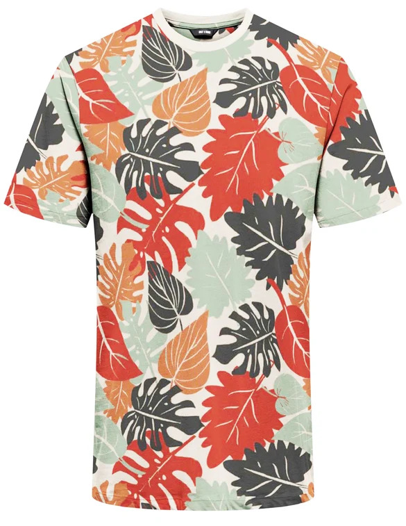 ONLY & SONS ONSKENA LIFE REG SS AOP TEE 22020075