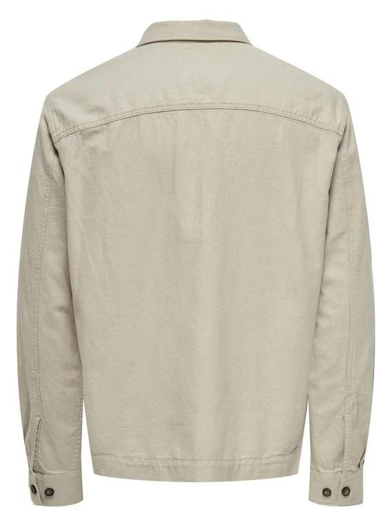 ONLY & SONS ONSKENNET LS LINEN OVERSHIRT NOOS 22019758