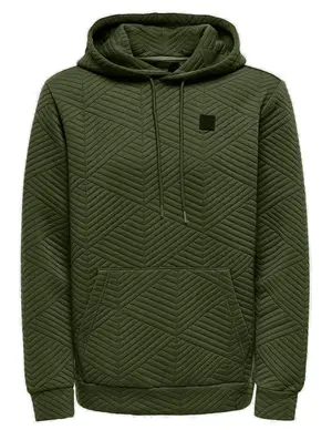 ONLY & SONS ONSKYLE REG QUILT HOODIE 3608 SWT 22023608