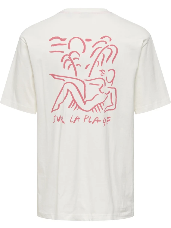 ONLY & SONS ONSMILO SKETCH RLX COAST SS TEE CS 22035271