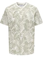ONLY & SONS ONSPERRY LIFE REG LEAF AOP SS TEE N 22025283