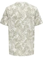 ONLY & SONS ONSPERRY LIFE REG LEAF AOP SS TEE N 22025283