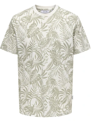 ONLY & SONS ONSPERRY LIFE REG LEAF AOP SS TEE N 22025283