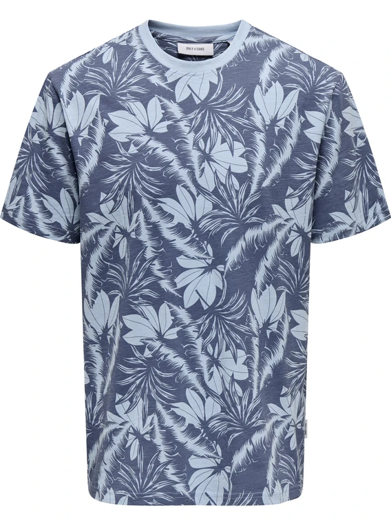 ONLY & SONS ONSPERRY LIFE REG LEAF AOP SS TEE N 22025283