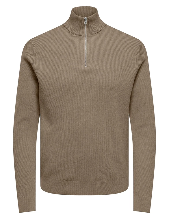 ONLY & SONS ONSPHIL REG 12 STRUC HALF ZIP KNIT 22023210