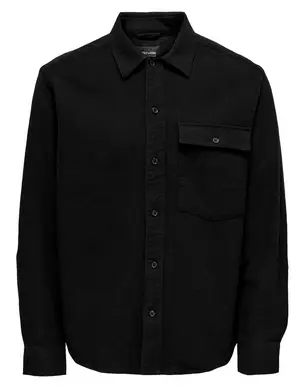 ONLY & SONS ONSTOM LIFE LS RLX SLUB SOLID SHIRT 22022984
