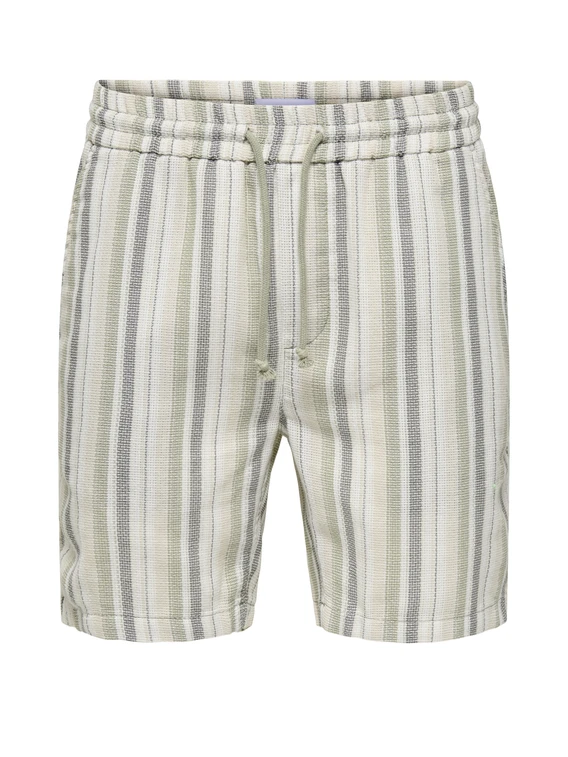 ONLY & SONS ONSTREV LIFE REG STRUC STRIPE SHORT 22026950