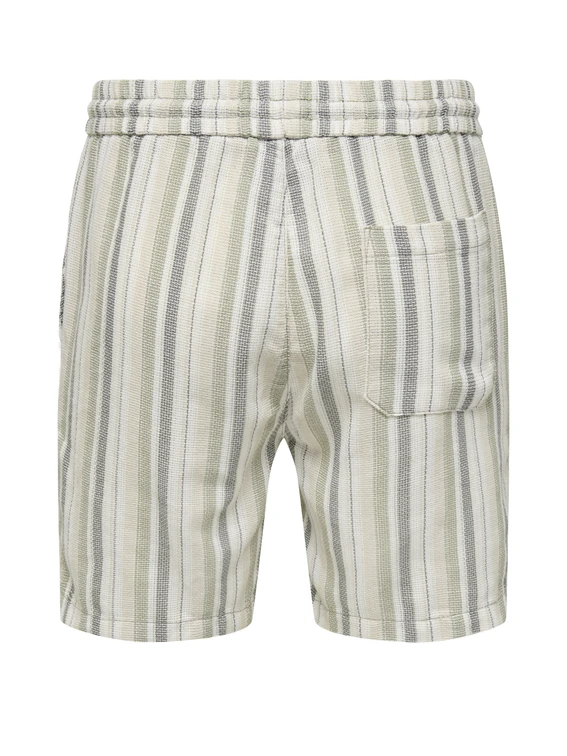 ONLY & SONS ONSTREV LIFE REG STRUC STRIPE SHORT 22026950