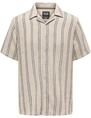 ONLY & SONS ONSTREV LIFE REG STRUC STRIPE SS SH 22025659