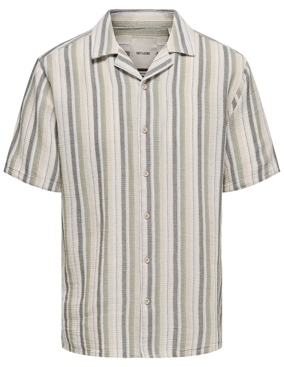 ONLY & SONS ONSTREV LIFE REG STRUC STRIPE SS SH 22025659