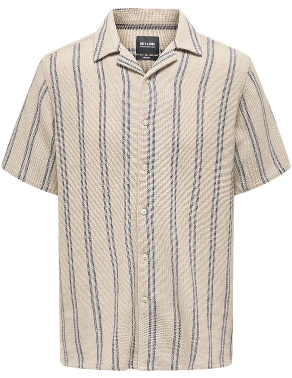 ONLY & SONS ONSTREV LIFE REG STRUC STRIPE SS SH 22025659