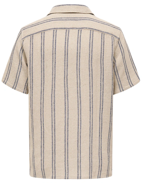 ONLY & SONS ONSTREV LIFE REG STRUC STRIPE SS SH 22025659