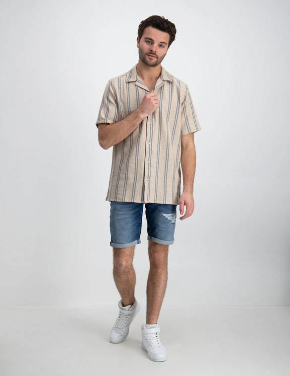 ONLY & SONS ONSTREV LIFE REG STRUC STRIPE SS SH 22025659