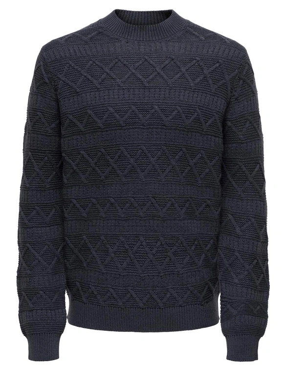 ONLY & SONS ONSWADE REG 5 STRUC CREW NECK KNIT 22027159
