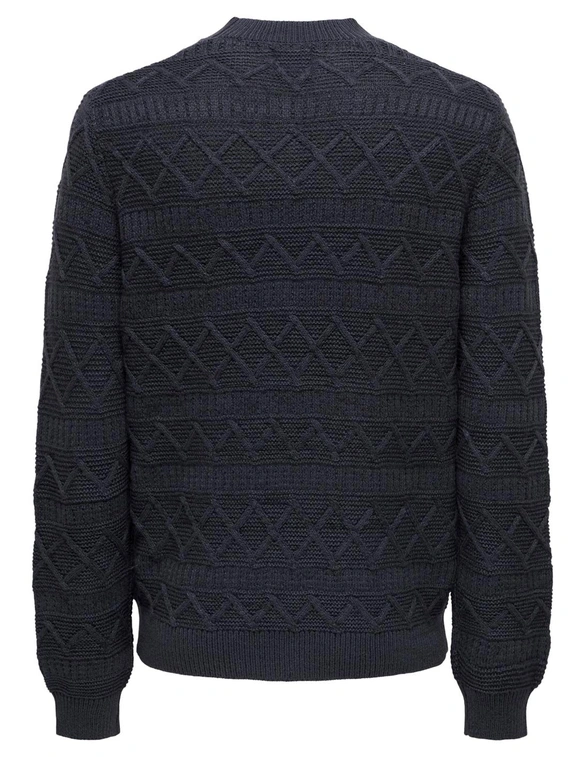ONLY & SONS ONSWADE REG 5 STRUC CREW NECK KNIT 22027159