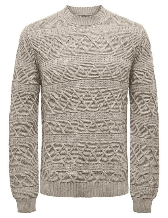 ONLY & SONS ONSWADE REG 5 STRUC CREW NECK KNIT 22027159