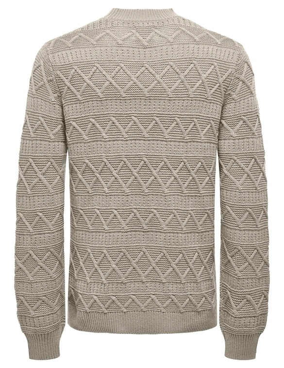 ONLY & SONS ONSWADE REG 5 STRUC CREW NECK KNIT 22027159