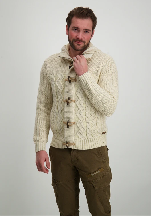 Petrol Men Knitwear Hooded Cardigan M-3040-KWH210