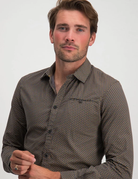 Petrol Men Shirt Long Sleeve AOP M-3020-SIL404