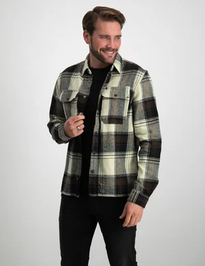 Petrol Men Shirt Long Sleeve Check M-3030-SIL405