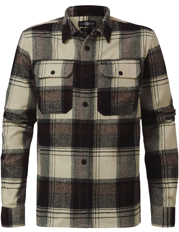 Petrol Men Shirt Long Sleeve Check M-3030-SIL405