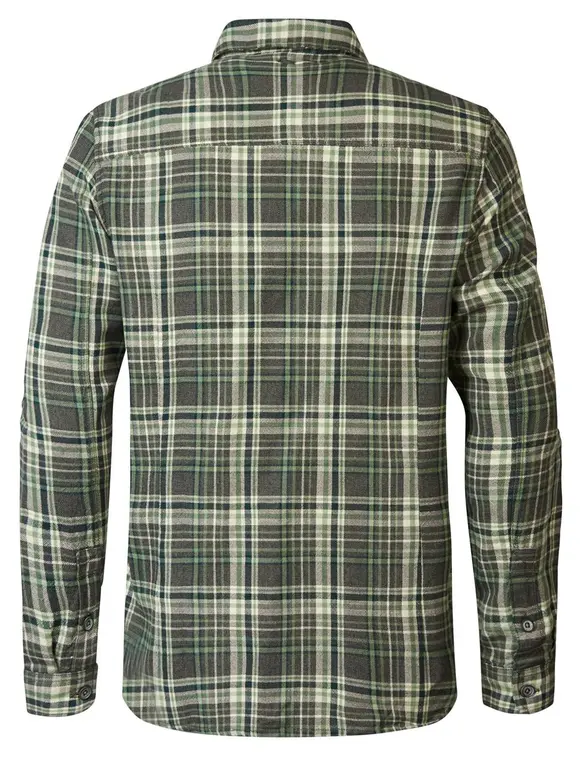 Petrol Men Shirt Long Sleeve Check M-3040-SIL400