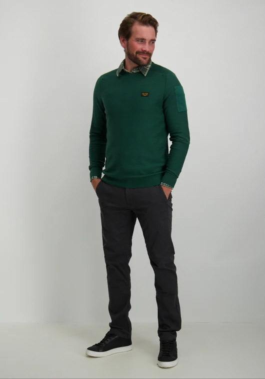 Petrol Men Shirt Long Sleeve Check M-3040-SIL400