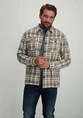 Petrol Men Shirt Long Sleeve Check M-3040-SIL405