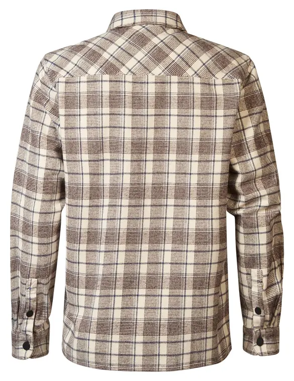 Petrol Men Shirt Long Sleeve Check M-3040-SIL405
