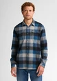 Petrol Men Shirt Long Sleeve Check M-3050-SIL417
