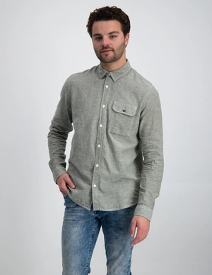 Petrol Men Shirt Long Sleeve Uni M-1030-SIL403