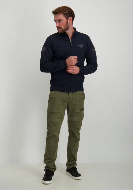 Petrol Men Sweater Collar Zip M-3040-SWC376