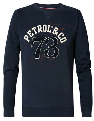 Petrol Men Sweater Round Neck Print M-3020-SWR314