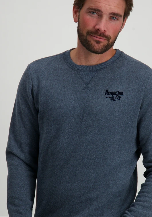Petrol Men Sweater Round Neck Print M-3040-SWR309