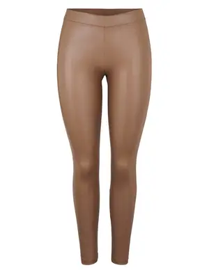Pieces PCLAUREN SHINY COLORFUL LEGGINGS 17090850 donker groen kopen bij The Stone