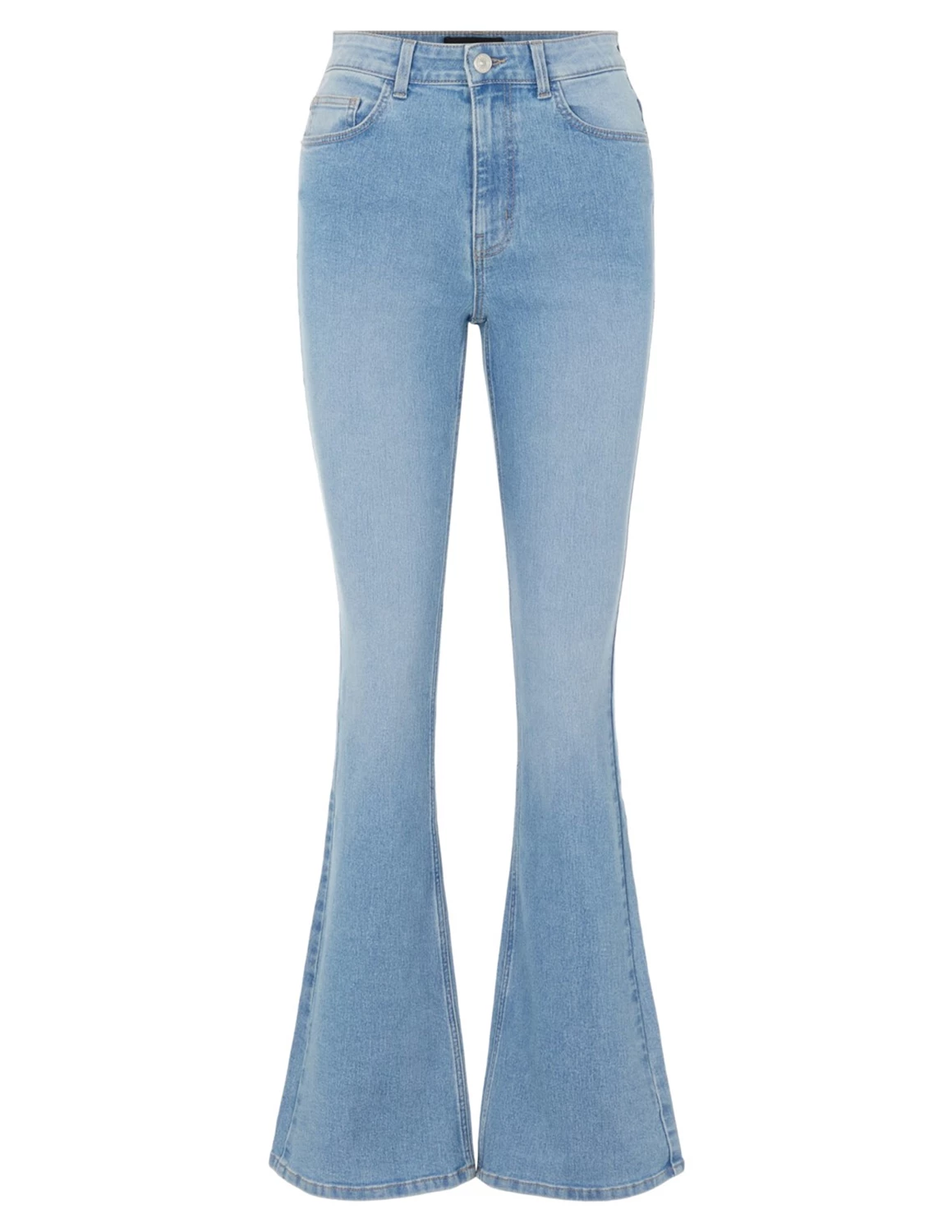 opwinding Vulkaan Vier Pieces PCPEGGY FLARED HW JEANS LB NOOS BC 17123711 blauw kopen bij The Stone