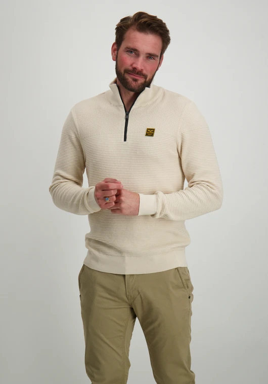 PME Legend Half zip collar cotton mouline PKW2410301