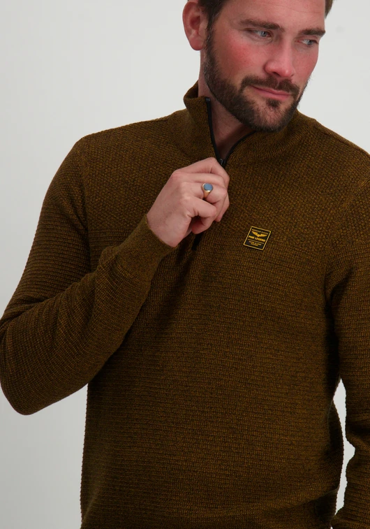 PME Legend Half zip collar cotton mouline PKW2410301