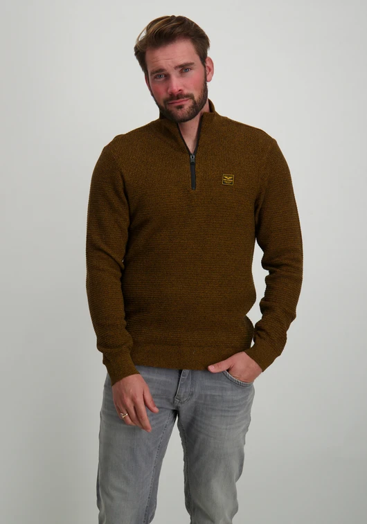 PME Legend Half zip collar cotton mouline PKW2410301